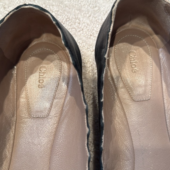 Chloe Black Leather Ballet Flats - Picture 5 of 5
